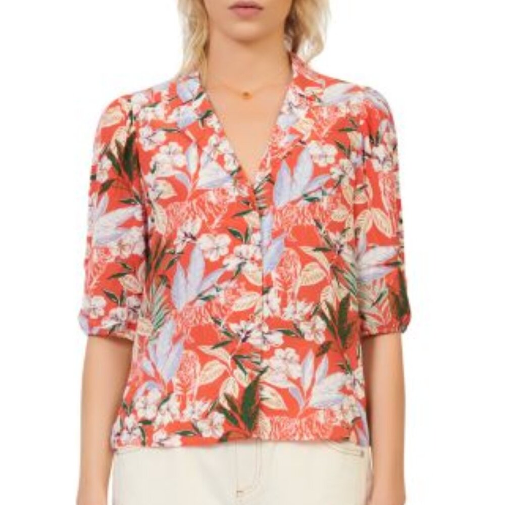 Maje silk floral shirt
